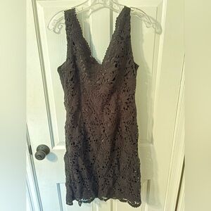 Ann Taylor Dark Brown Lace Dress
